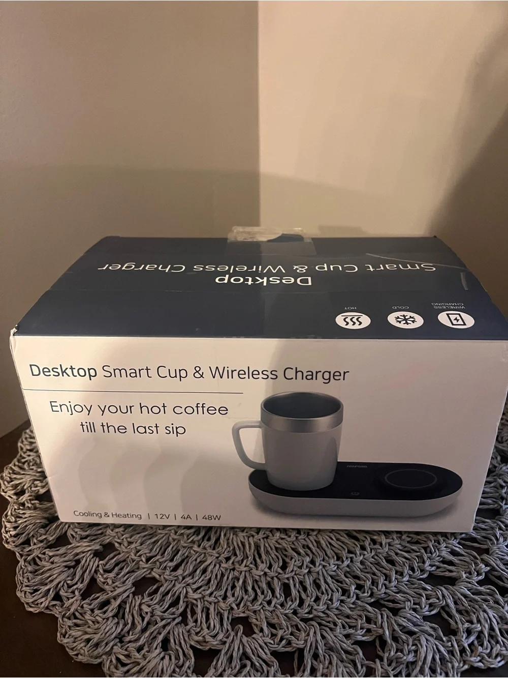 Desktop Smart Cup & Wireless Charger - new open box heater cooler drink